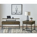 Walton - 2 Piece Coffee And End Table Set With Lift Top Design - Brown Oak