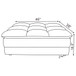 Azure - Upholstered Rectangular Ottoman - Blue
