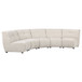 Oliver - 5 Piece Upholstered Sectional Sofa With Curved Silhouette - Ivory