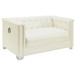 Earline - Upholstered Track Arm Loveseat - White