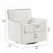Tolland - Swivel Accent Chair With Antique Brass Nailhead Trim - Cream