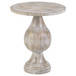 Pedestal Accent Table Elegant Round Top Table - Ivory