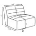 Manhattan - Swivel Tufted Chair Armless Accent Chair, 360 Degree Swivel Base - Charcoal