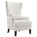 Lindstrom - Wingback Accent With Contoured Back - Ivory White