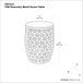 Johnsen - Geometric Pattern Accent Table - Antique Silver