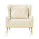 Elegant Curved Armrest Accent Armchair