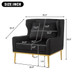 Elegant Curved Armrest Accent Armchair