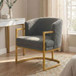 Upholstered Reading Accent Armchair For Living Room