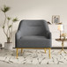 Modern Elegance Accent Chair With Curved Backrest