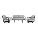 Outdoor Conversation Set With Chairs, Bench Sofa, Tables, Sunbrella Cushions
