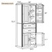 Multi Functional Storage Cabinet With Adjustable Shelves, 2 Drawers, Door Shelves