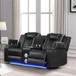 Benz - Power Reclining Loveseat With LED Lighting And Built In USB