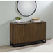 Thurston - 4 Door Accent Cabinet Carved Doors - Dark Brown