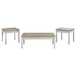 Quintara - 3 Piece Coffee Table Set - Natural / White