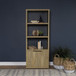 Noriega - 3 Shelf Media Tower With Open Shelves And Hidden Cabinet Storage - Mango Color