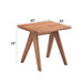 Armchair And Matching Square End Table, 2 Piece Living Room Set - Natural