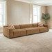 Modular Sofa Set With 2 Matching Toss Pillows - Chocolate