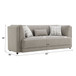 Glenda - Sofa With 3 Pillows - Gray