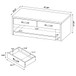 Nuberg - 2 Drawer Coffee Table Rectangular Design - Gray