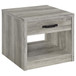 Nuberg - 1 Drawer Table - Gray