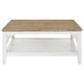 Evanston - Square Coffee Table With Shelf - White