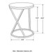Balboa - Round Accent Side Table With Sculptural Base - White