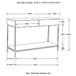 Terrace - 2 Drawer Entryway Console Table - White Washed
