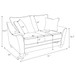 Lido - Upholstered Loveseat With Tapering Block Legs - Light Gray