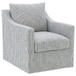 Merced - Upholstered Sloped Arm Accent Swivel Chair With 360 Degree Swivel Base - Gray