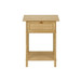 Accent Table With Storage Drawer, 2 Tier Nightstand For Living Room - Natural