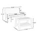 2 Piece Conversation Set, Loveseat & Coffee Table