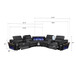Nova - Sectional With Bluetooth Speaker, LED And Lifting Wine Cabinet
