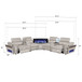 Nova - Sectional With Bluetooth Speaker, LED And Lifting Wine Cabinet