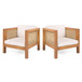 Outdoor Club Chair With Wicker Armrest