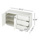 Sideboard, Wide Storage With 2 Doors And 3 Drawers
