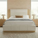 Modern Upholstered Platform Bed With Extended Headboard