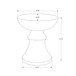 Round Accent Table, Indoor Outdoor - Black