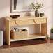 Fluted Console Table With Semi Circular Drawers - Natural