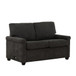 Convertible Twin Sleeper Sofa With USB Ports, 2 Seater Upholstered Loveseat - Dark Gray