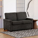 Convertible Twin Sleeper Sofa With USB Ports, 2 Seater Upholstered Loveseat - Dark Gray