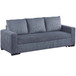 Convertible Sleeper Sofa With Pull Out Bed, Upholstery, Square Arms - Dark Gray