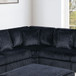1 Piece Corner Wedge Only Texture Upholstered Modular Living Room Furniture - Black