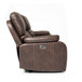 Power Reclining Sofa With Built In USB Port - Chocolate