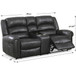 Power Reclining Loveseat With USB Port And Cup Holder Console - Black