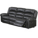Power Reclining Sofa With Built In USB Port - Black
