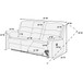 Motion Sofa 1 Piece Horizontal Tufting Cushion Backrest Upholstered Sofa - Beige