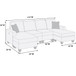 Sectional Set With USB Port Right Arm Chaise, Armless Loveseat, Left Arm Chaise, 3 Piece, Includes Matching Pillows - Dark Blue
