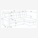 Blend Upholstered Sleeper Sofa With Reversible Chaise And Tufted Back - Dark Blue