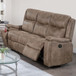 1 Piece Manual Motion Sofa Console Loveseat With Plush Back Cushion And Hidden Cup Holder - Auburn