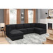 Upholstered Modular Sectional - Black